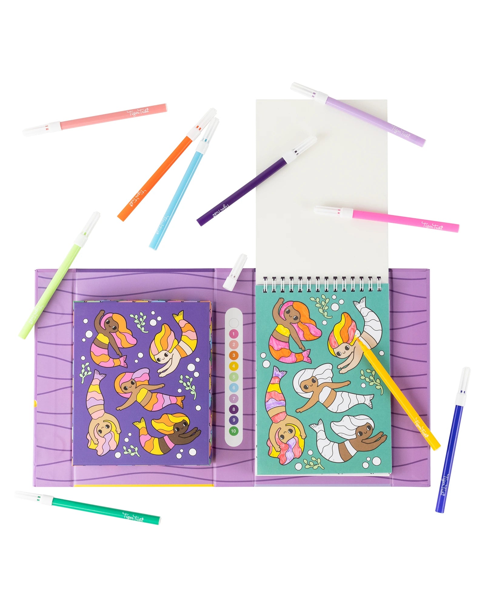 Tiger Tribe Colour by Numbers Mermaids and Friends