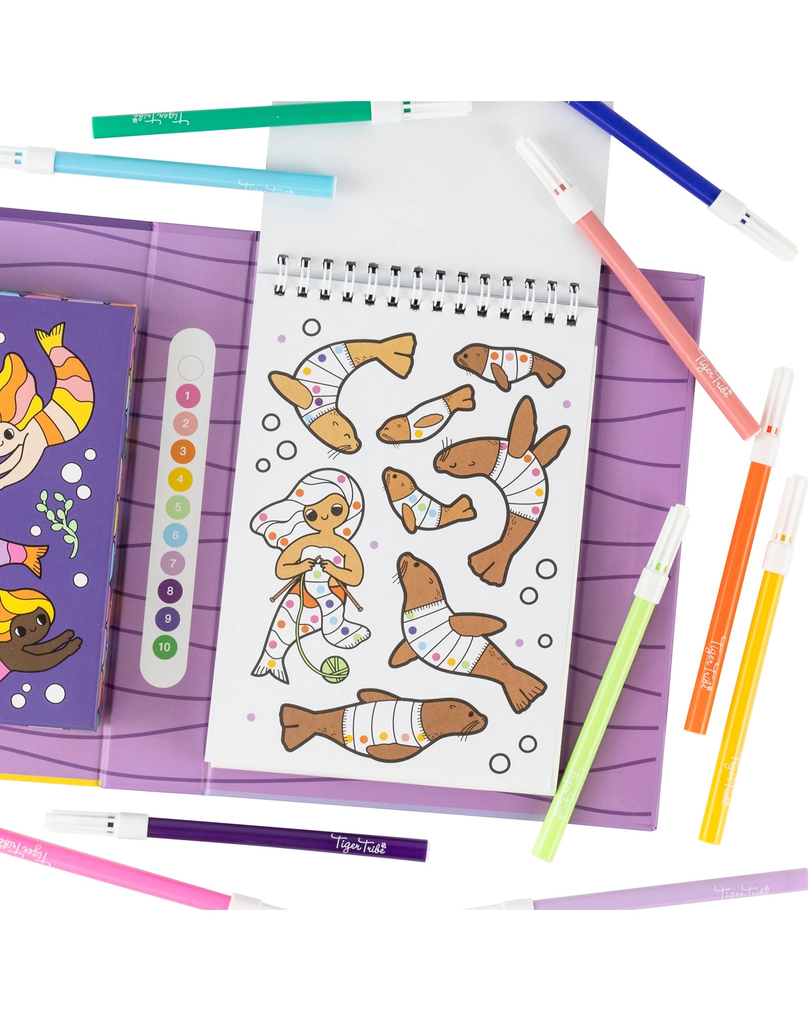 Tiger Tribe Colour by Numbers Mermaids and Friends