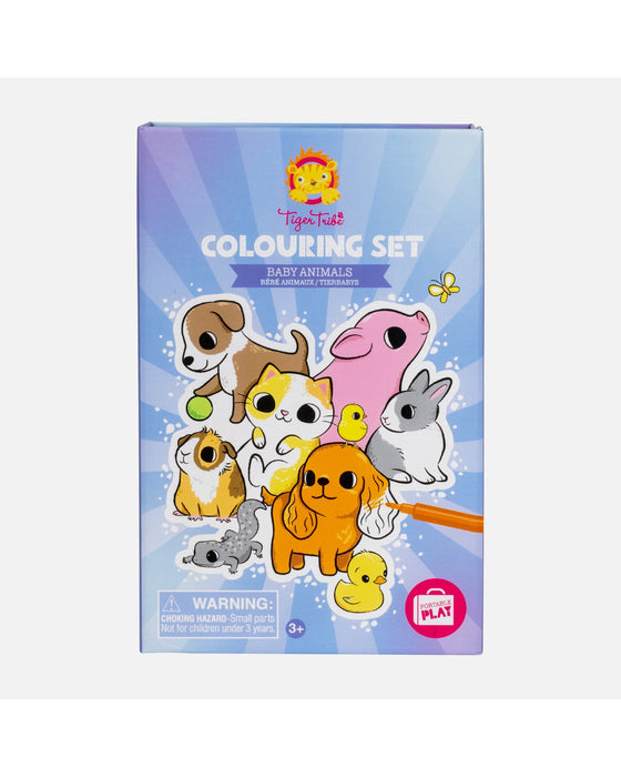 Tiger Tribe Colouring Set Baby Animals