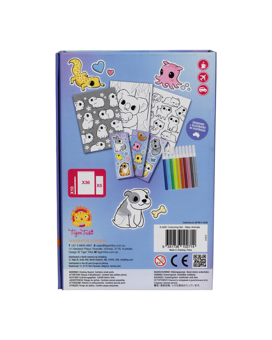 Tiger Tribe Colouring Set Baby Animals