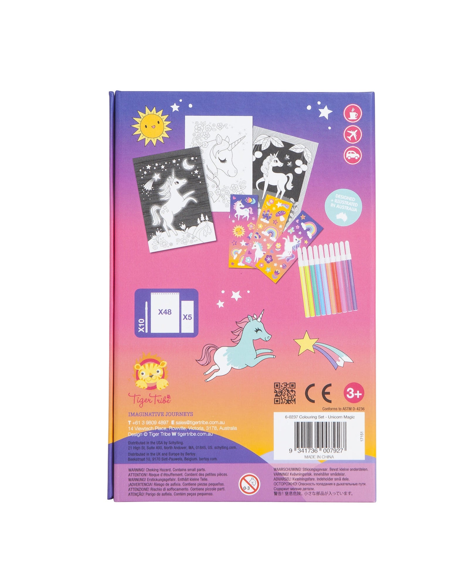 Tiger Tribe Colouring Set Unicorn Magic