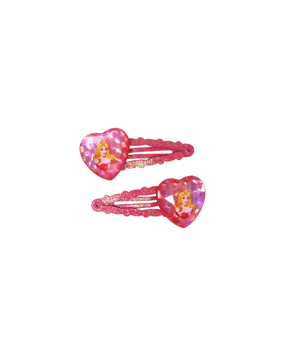 Pink Poppy Princess Hairclips