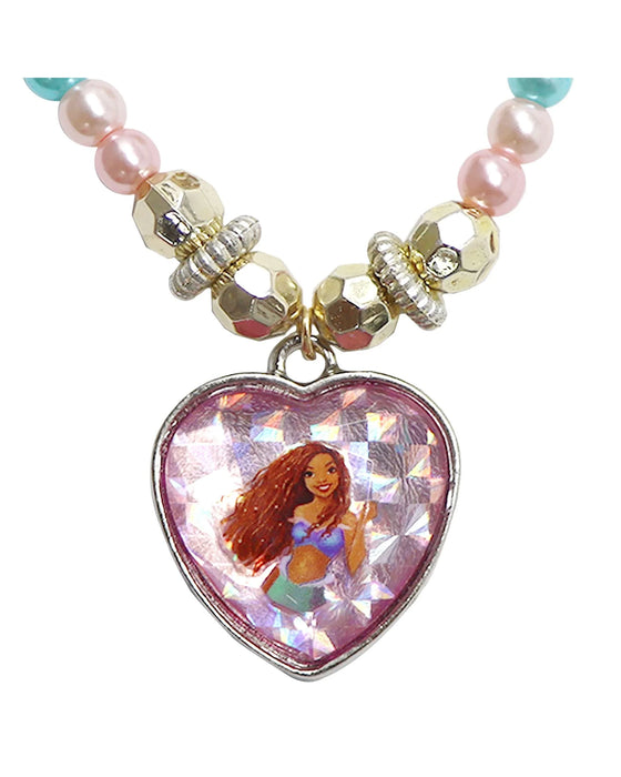 Disney Princess Ariel Pendant Stretch Beaded Necklace & Bracelet