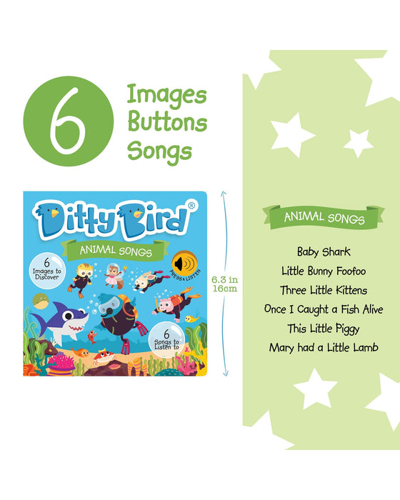 Ditty Bird Animals Songs Board Book - Kidstuff