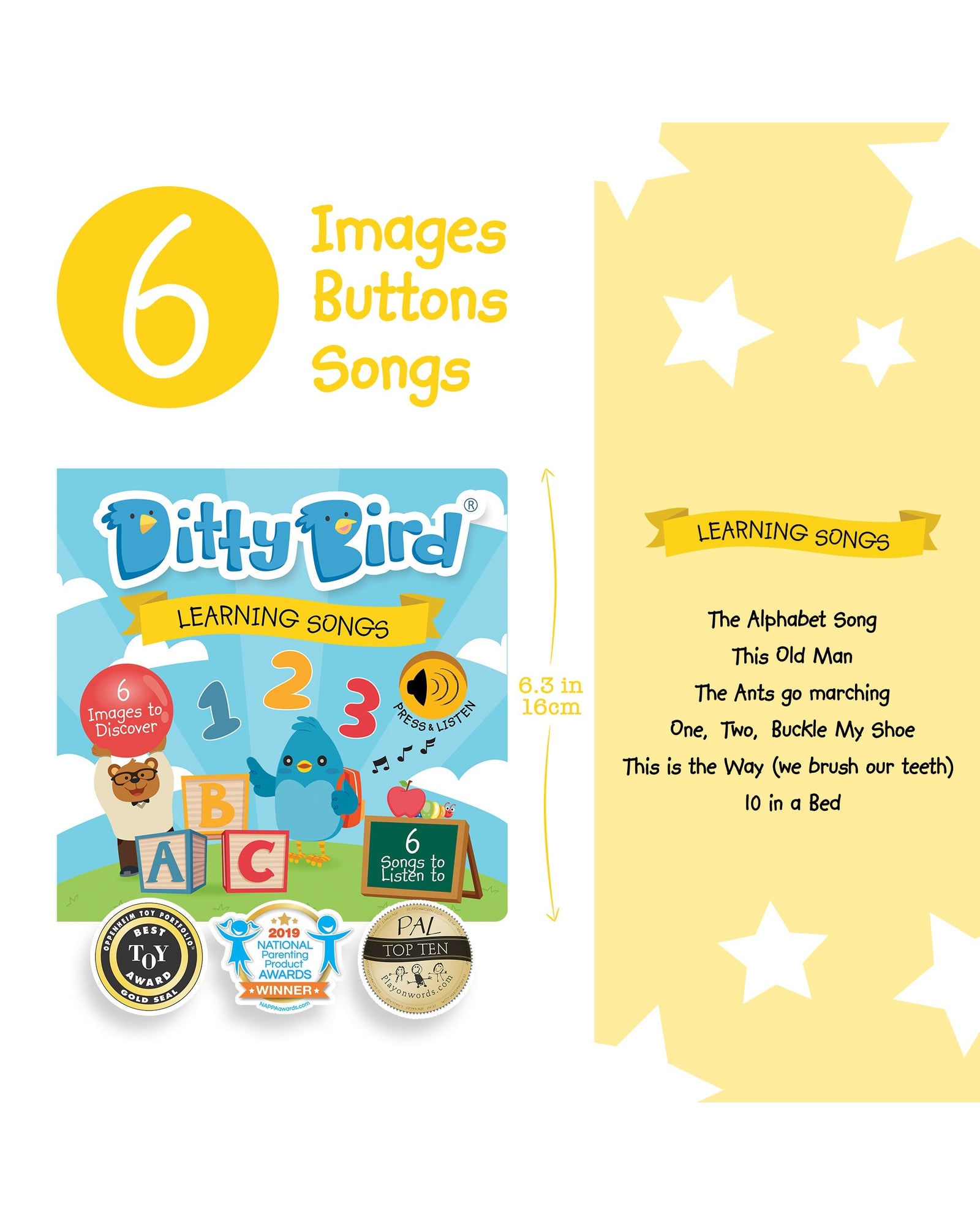 Ditty Bird Learning Songs Board Books - Kidstuff