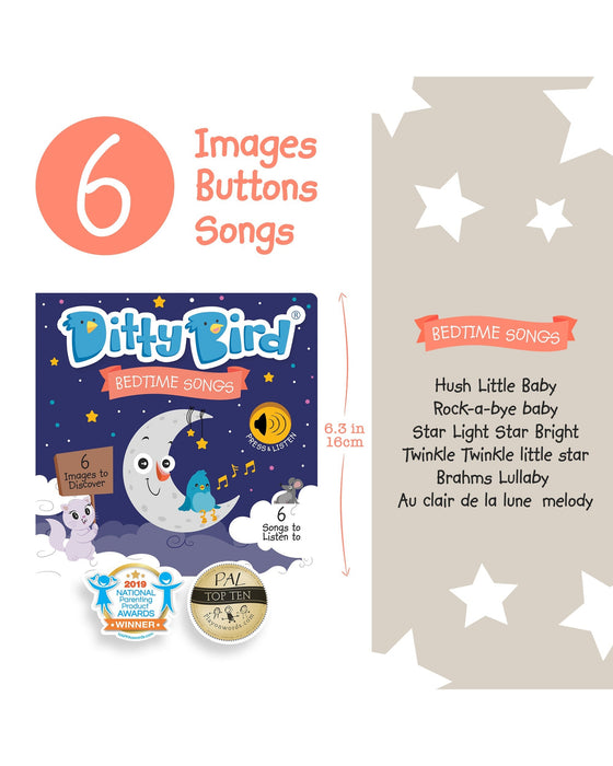 Ditty Bird Bedtime Songs Board Book - Kidstuff