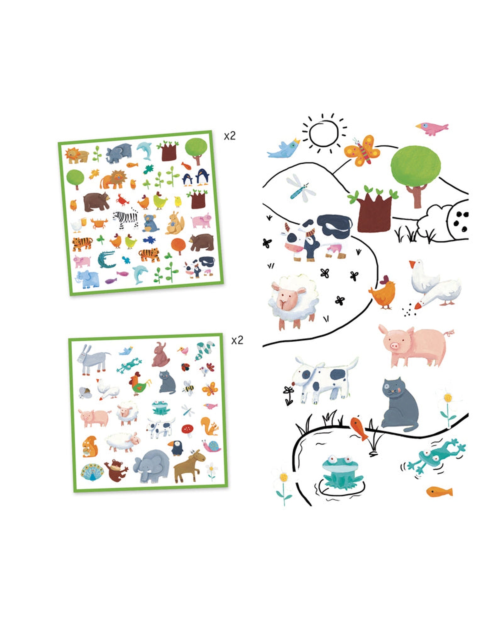 Djeco Animals Stickers