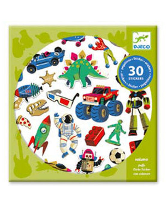Djeco 30pc Retro Toys Stickers