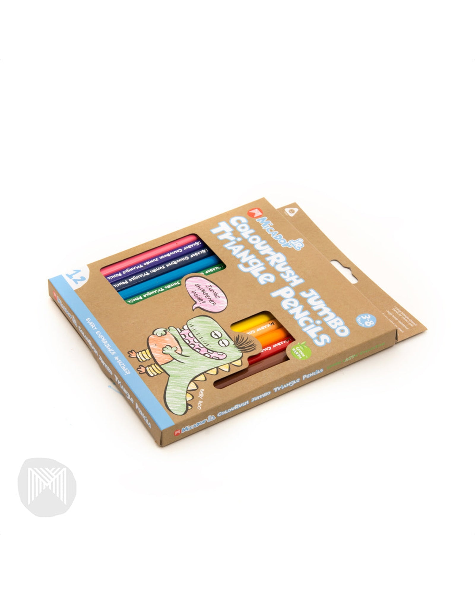 Micador Jr ColourRush Jumbo Triangle Pencil 12 Pack