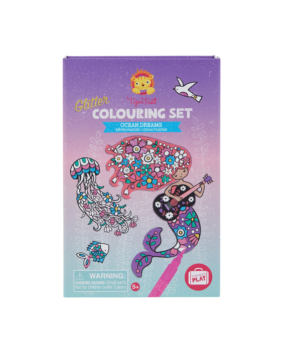 Tiger Tribe Glitter Colouring Set Ocean Dreams