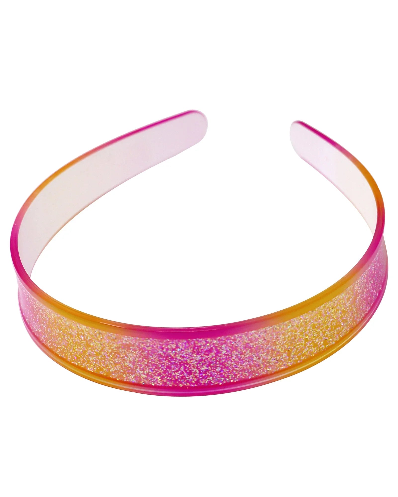 Pink Poppy Headband Sparkly Glitter Ombre