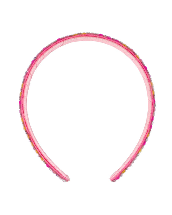 Pink Poppy Headband Fancy Shiny