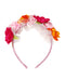 Pink Poppy Rainbow Butterfly Floral Headband