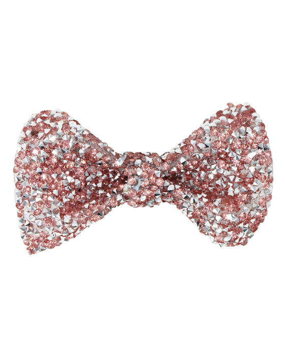 Pink Poppy Encrusted Gemstone HairBow Party
