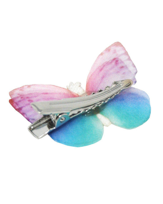 Pink Poppy Hairclip Butterfly Burst