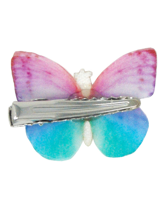 Pink Poppy Hairclip Butterfly Burst