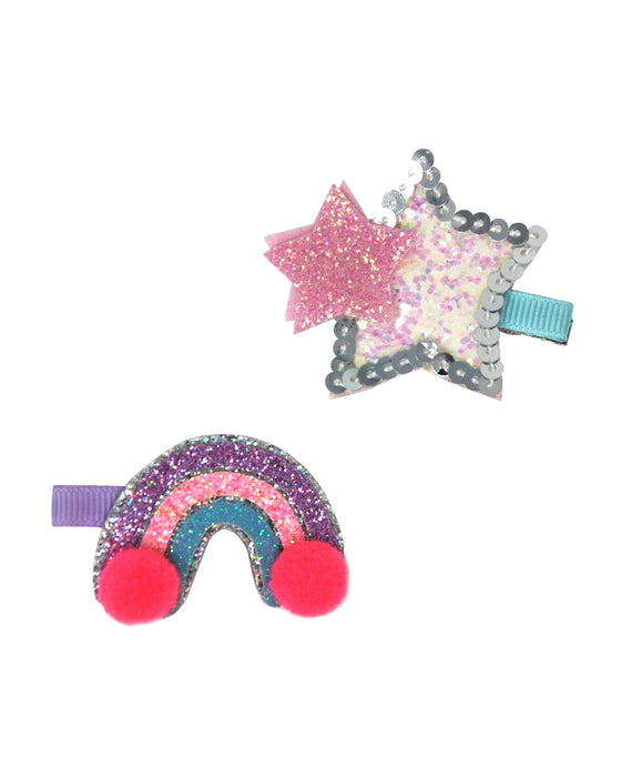 Pink Poppy Hairclips Star Light
