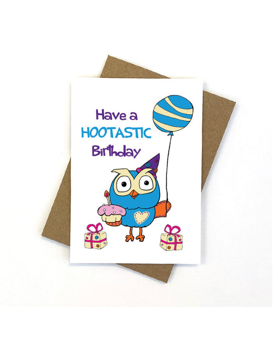 Candlebark Hootastic Birthday Card