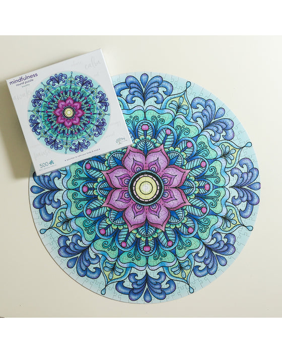 Mindful Living 500 pc Mandala Puzzle Breathe