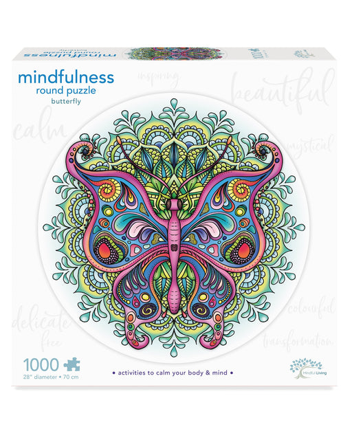 Mindful Living 1000 Piece Mandala Puzzle Butterfly