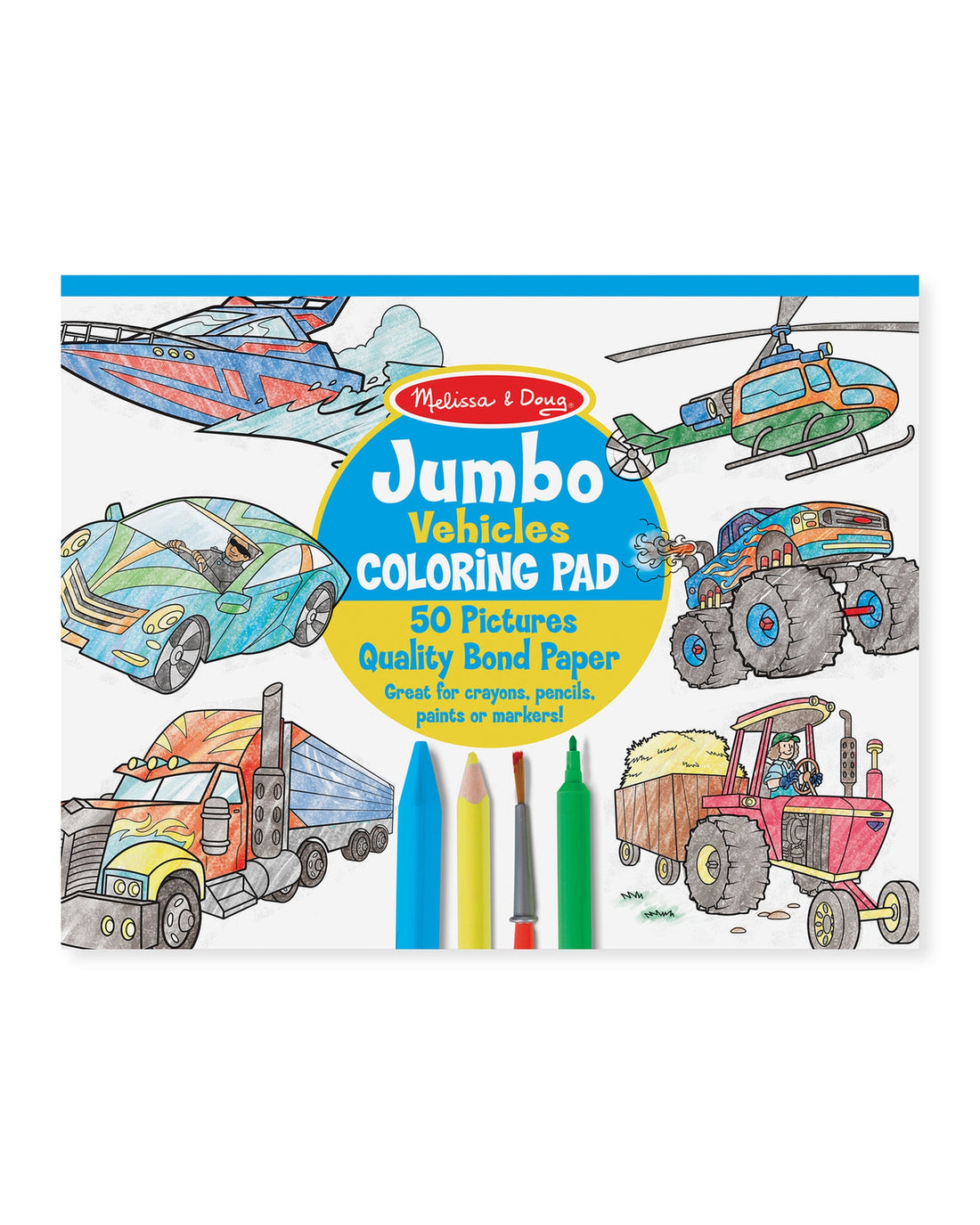 Melissa Doug Jumbo Colouring PadVehicles