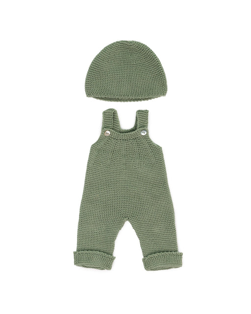 Miniland Eco Knitted Overalls and Beanie Hat 38cm - Kidstuff