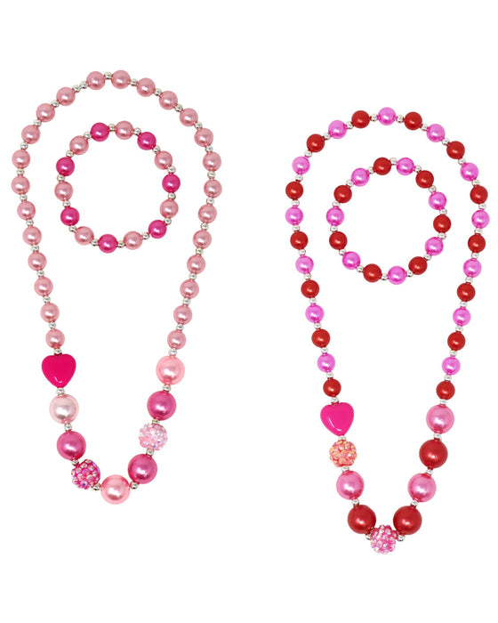 Pink Poppy Necklace Bracelet Be My Valentine