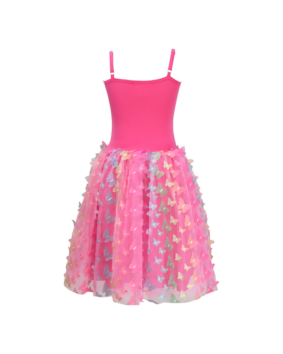 Pink Poppy Rainbow Butterfly Dress Hot Pink 3 to 4