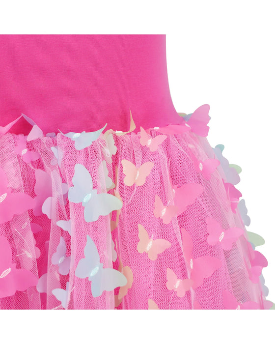 Pink Poppy Rainbow Butterfly Dress Hot Pink 3 to 4