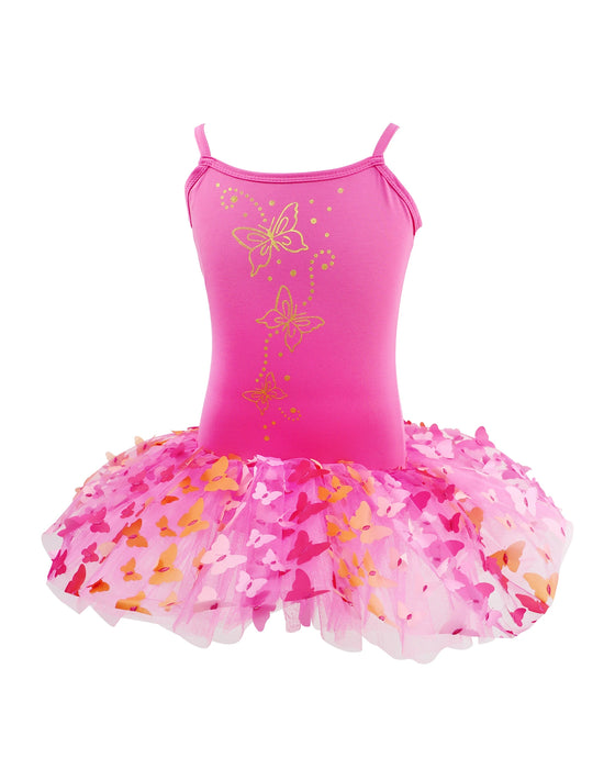 Pink Poppy Butterfly Hot Pink and Gold Multi Layered Tutu Size 3 to 4