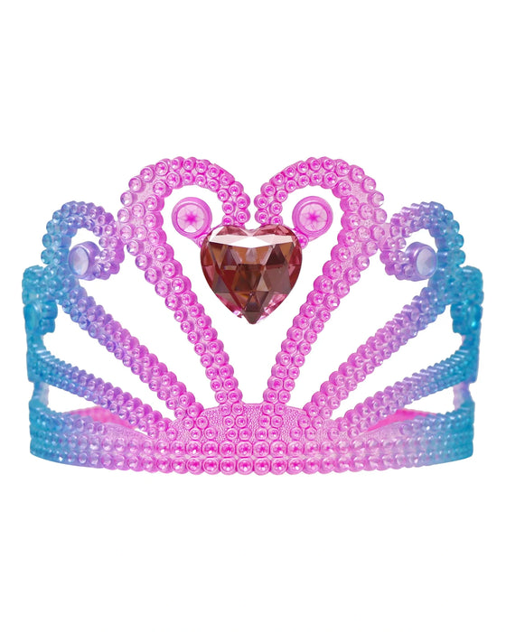 Pink Poppy Shimmering Mermaid Jewel Heart Crown