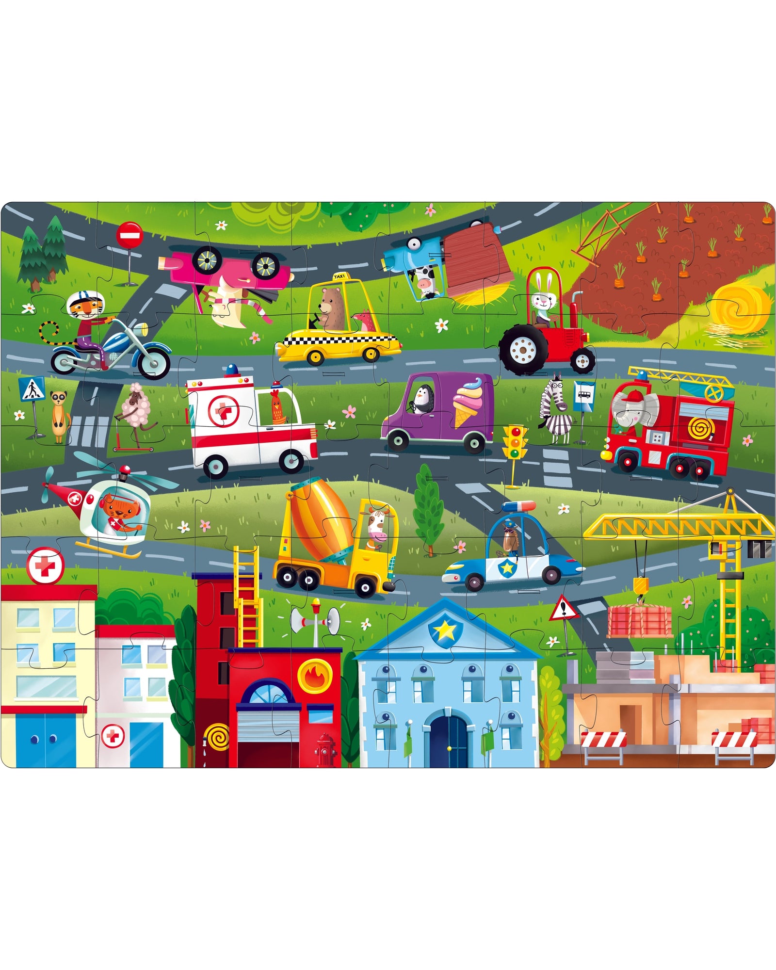 Sassi 3D Puzzle And Book Learn Colours Vehicles