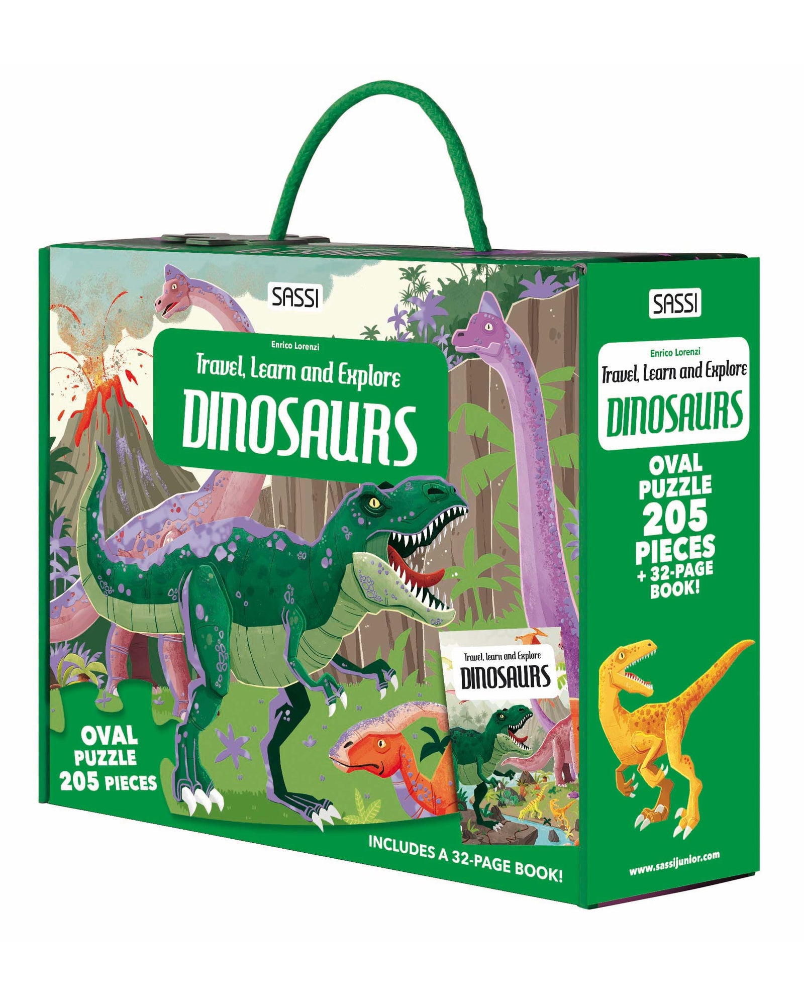 Sassi Travel Learn Explore Puzzle and Book Set Dinosaurs