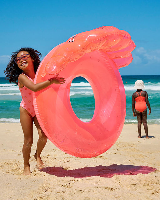 Sunnylife Luxe Pool Ring Shell Neon Coral