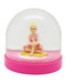 Pink Poppy Mermaid Snow Globe Rainbow Mermaid