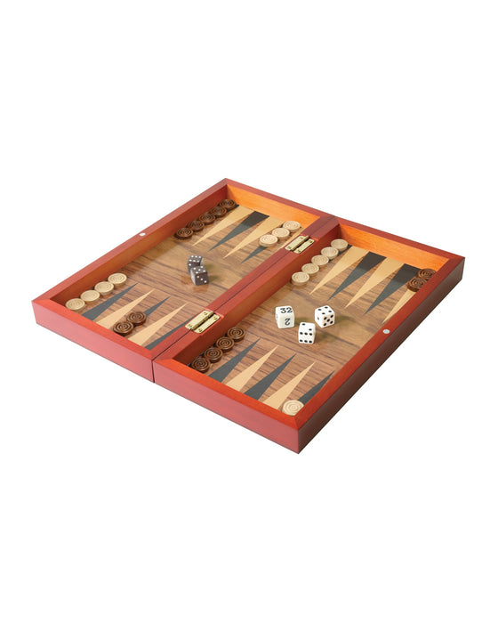 Ambassador Folding Wood Backgammon Set