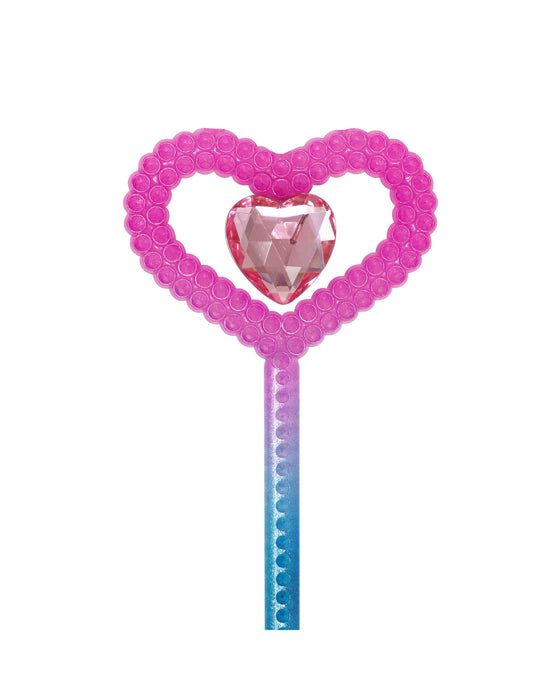 Pink Poppy Shimmering Mermaid Jewel Heart Wand