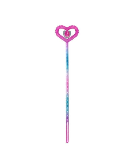 Pink Poppy Shimmering Mermaid Jewel Heart Wand