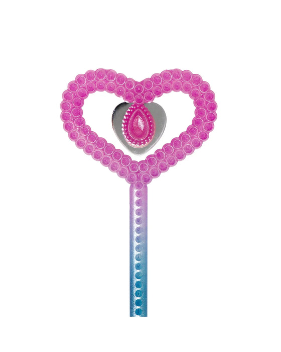 Pink Poppy Shimmering Mermaid Jewel Heart Wand
