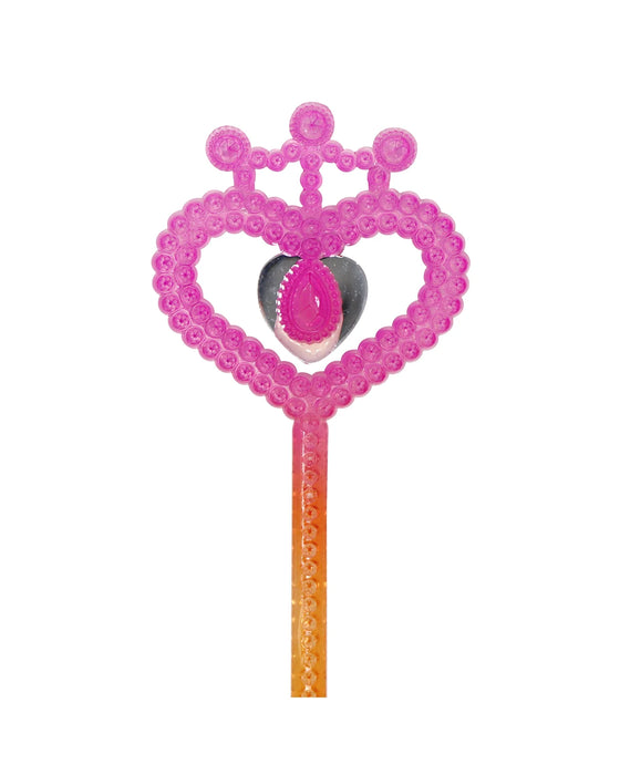Pink Poppy Vibrant Vacation Jewel Heart Wand
