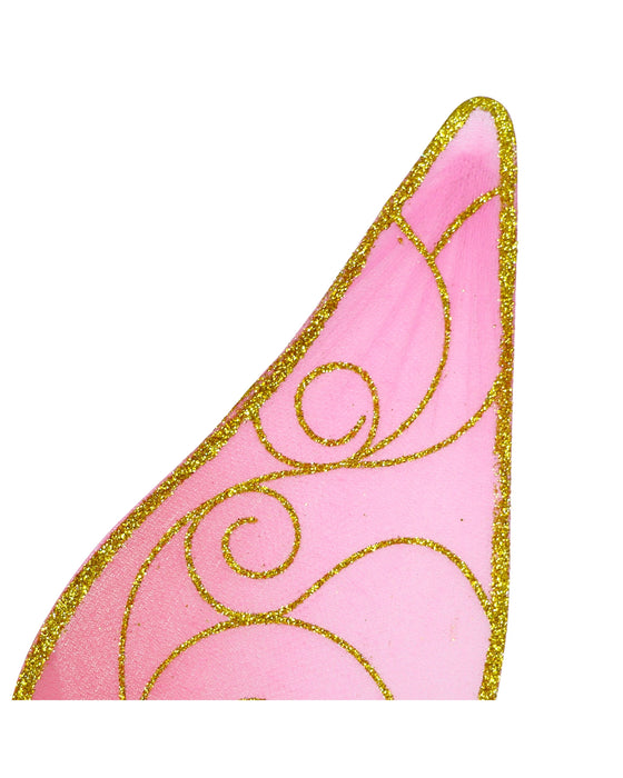 Pink Poppy Butterfly Ballet Pink and Gold Sparkle Wire Wings