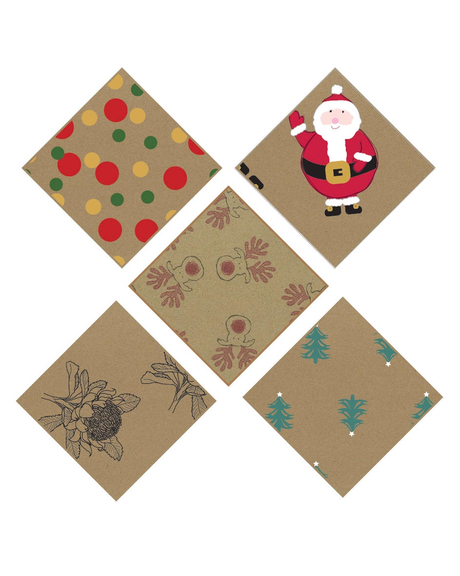 Candlebark Christmas Krafts Wrap - Assorted