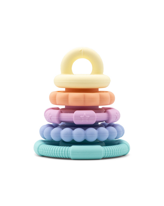Jellystone Pastel Rainbow Stacker Teether And Toy